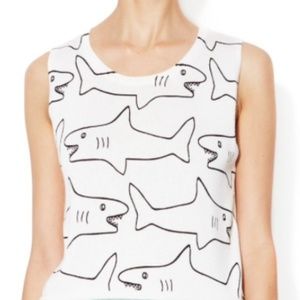 ISO Patterson J Kincaid Shark print top